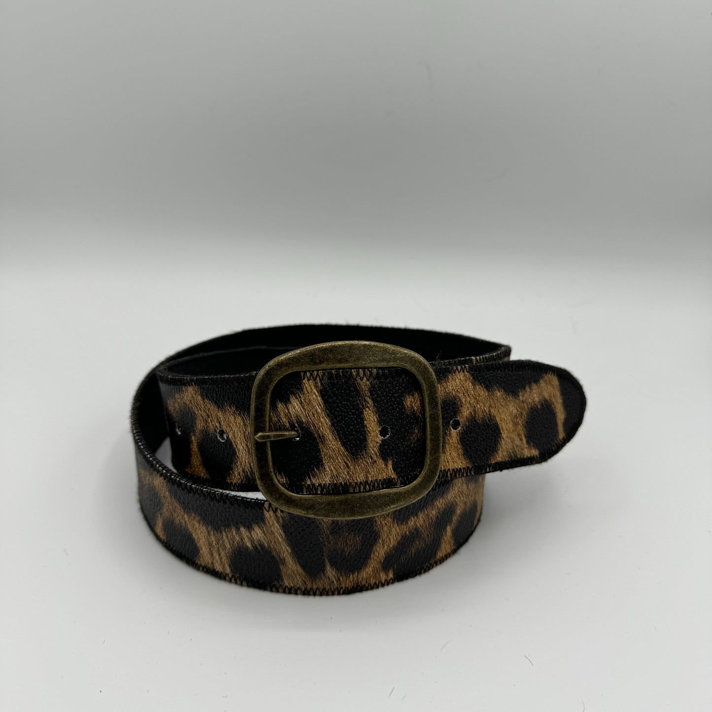 Faux Leopard Belt