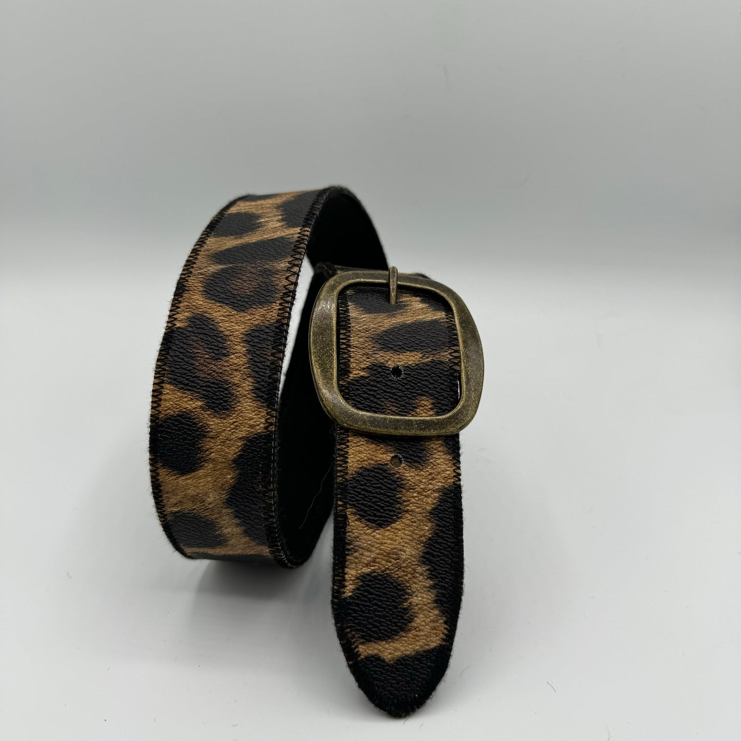 Faux Leopard Belt