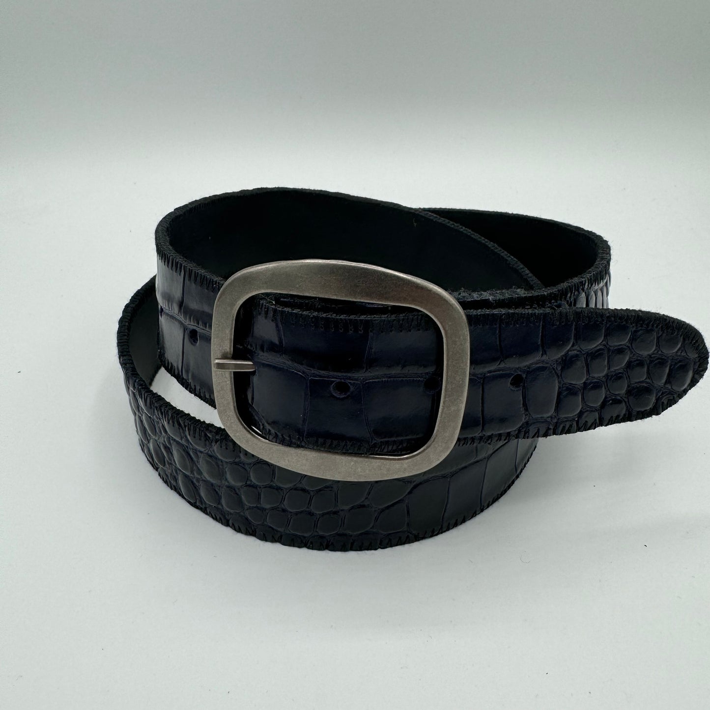 Dark Purple Crocodile Belt