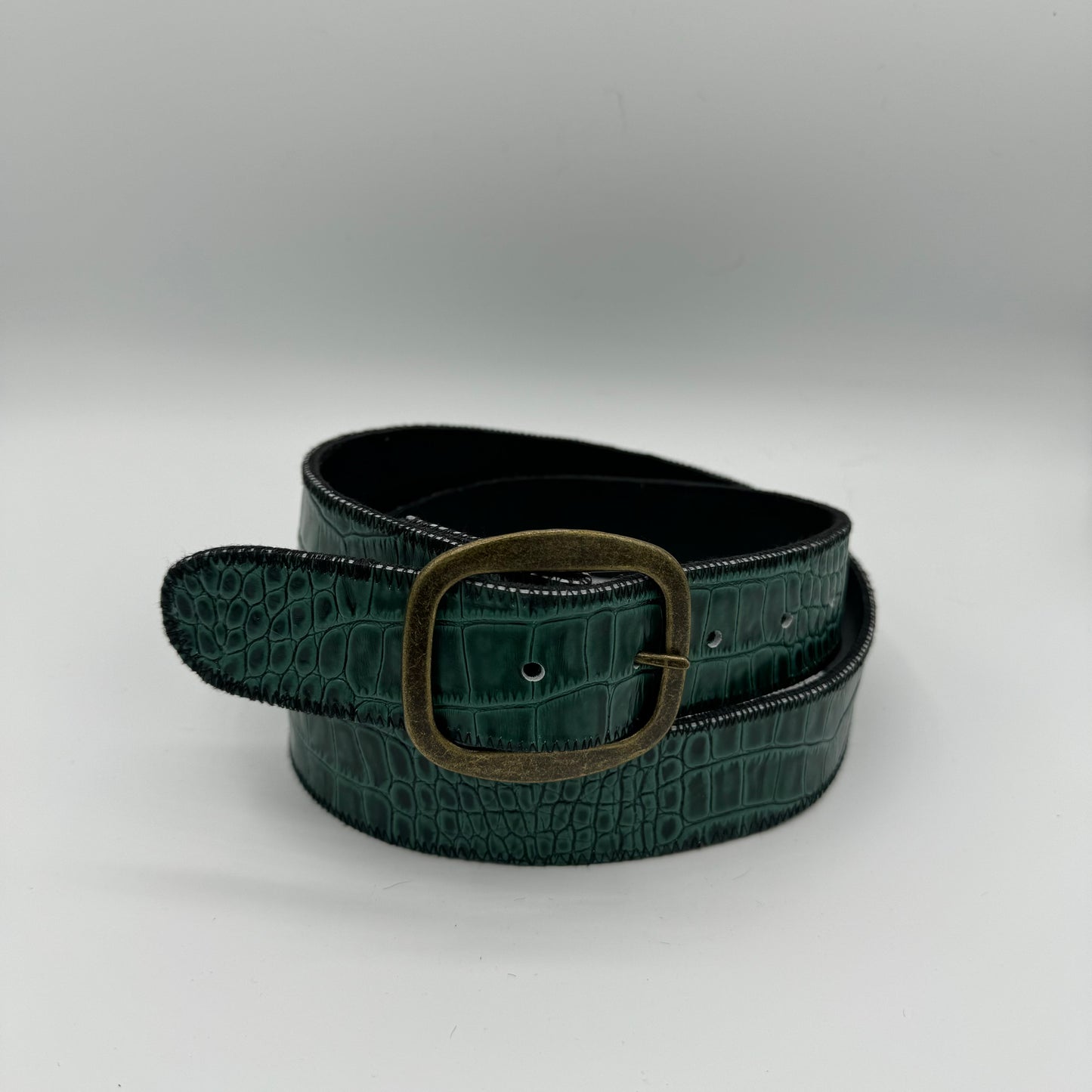 Emerald Crocodile Belt