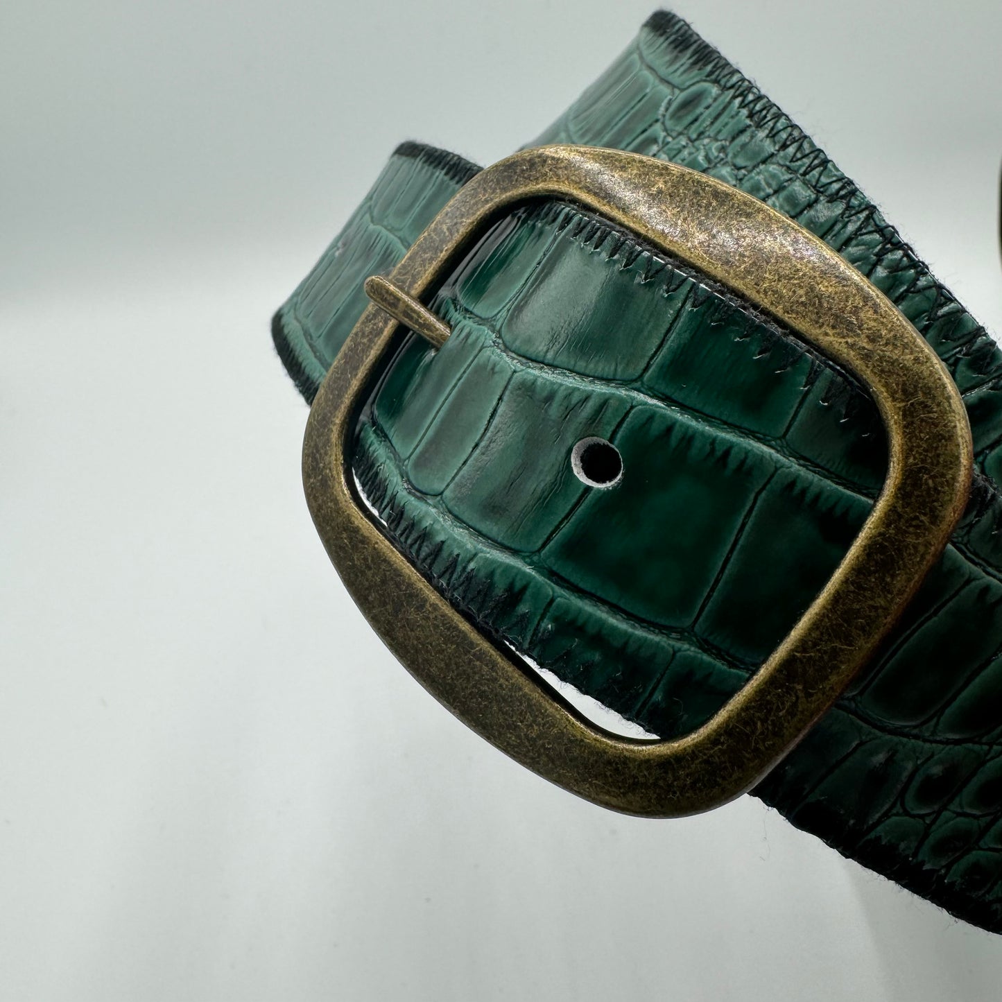 Emerald Crocodile Belt