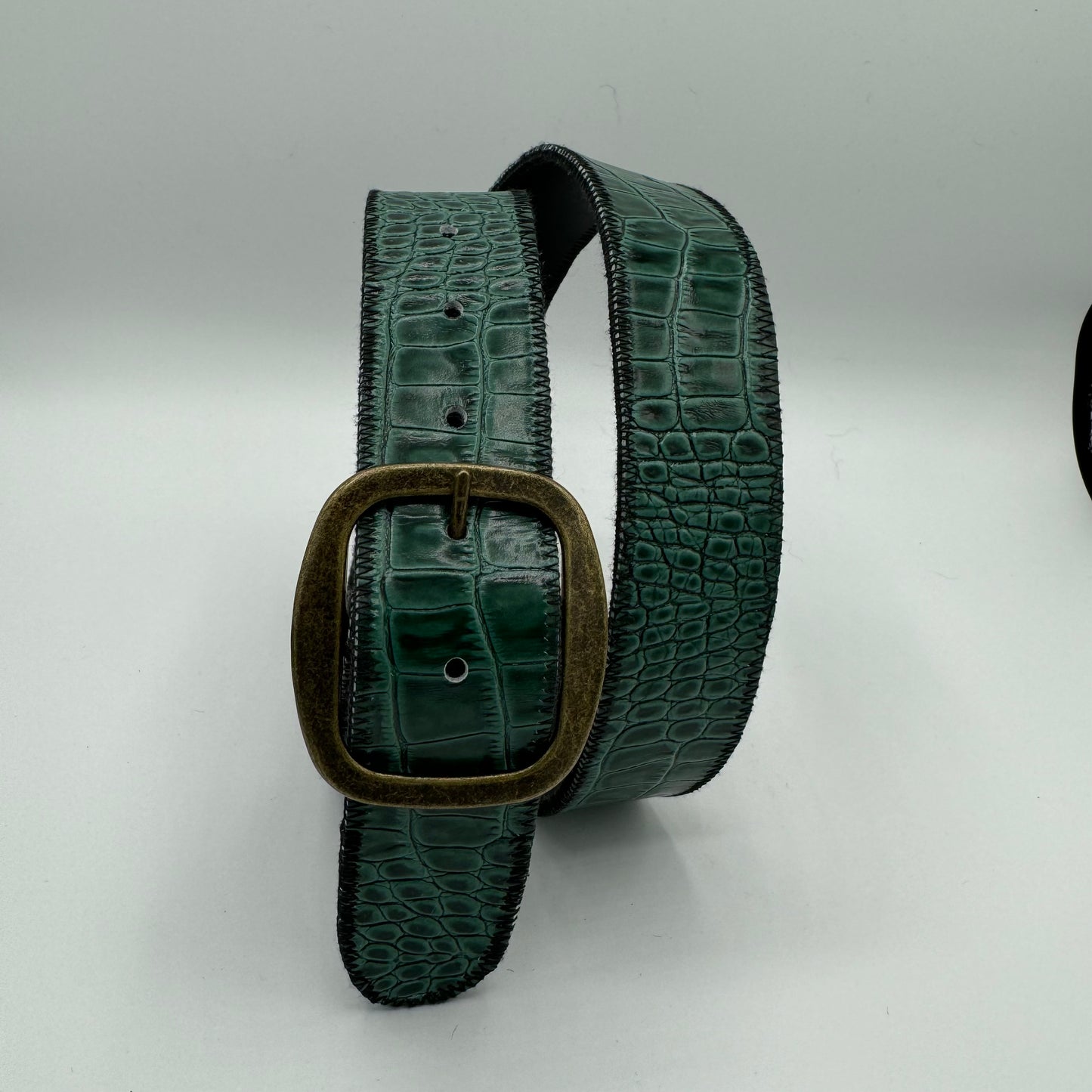 Emerald Crocodile Belt